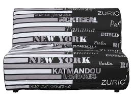 Banquette Lit Bz Monica Coloris Noir Blanc Conforama