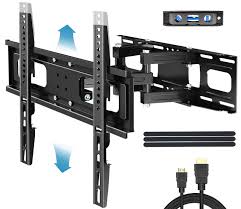 Tilting tv wall mounts gives you. Everstone Full Motion Tv Wall Mount With Height Adjustment For Most 32 65 Inch Led Lcd Oled Flat Curved Tvs Bracket Swivel Articulating Arms Extension Tilt Up To Vesa 400mm 121lbs 16 Wood Stud