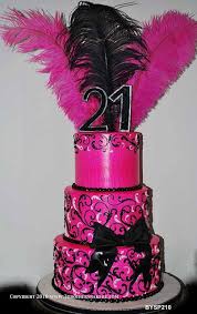 21st Birthday Cake Ideas For Brother Bysp2104 Feathers 21st Birthday 3 Tier Pink And Black Cake With Feathers Pink Birthday Cakes Special Occasion Cakes Pink Cake