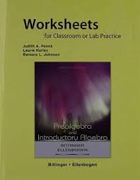 In case you seek assistance on scientific notation or even adding and subtracting rational expressions. Worksheets For Classroom Or Lab Practice For Prealgebra And Introductory Algebra Addison Wesley Higher Education 9780321516787 Hive Co Uk