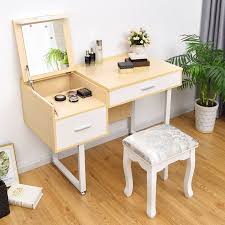 Versatile Dressing Table Computer Desk Vanity Table With Flip Top Square Mirror Walmart Com Walmart Com In 2020 Vanity Table Vanity Desk Computer Table