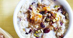 Apricot Cranberry And Pistachio Quinoa Porridge Recipe Food Alkaline Diet Recipes Alkaline Breakfast