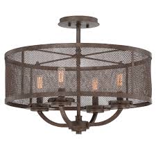 Wagner 4 Light Semi Flush Pendant