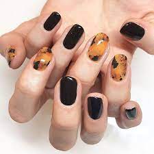 Tortoise Shell Black Emme Nail Swindon Salon Hair Beauty Beautician Beautytherapist Nails Nailart Nail Manicura Manicuras Manicura De Unas