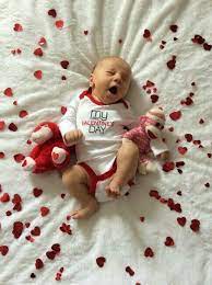 Confetti Bear Total Cuteness Baby S First Valentine S Day Photo Valentines Baby Photos Holiday Baby Pictures Valentine Baby Pictures