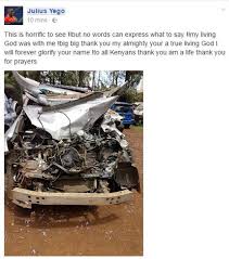 World javelin champion julius yego has been discharged from an eldoret hospital following an accident on sunday night.yego was driving his brand new toyota prado along kapsoya road near equity. Bingwa Wa Kurusha Mkuki Kutoka Kenya China Xinhua News Facebook