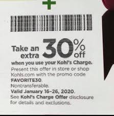 Kohls 30 Off Coupons Code Plus Free Shipping January 2019 Di 2020