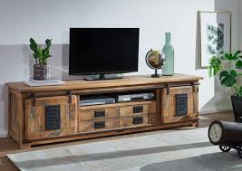 Tv Board Mango 200x55x55 Natur Lackiert Railway 148 Tv Mobel Vintage Mobel Gunstig Mobel Kaufen
