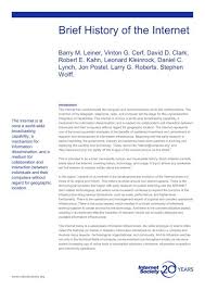 Brief History Of The Internet Internet Timeline Internet History Internet Timeline Memo Writing