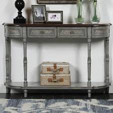 Markham 52 1 2 Wide Gray Brown 2 Drawer Console Table 1f883 Lamps Plus Home Decor Decor Console Table