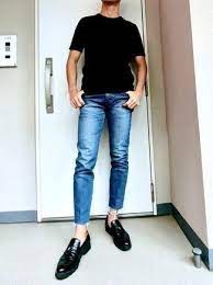 Aliexpress carries many blue shirt with embroidery related products, including baby bandana hair , clothing set. Blue Jeans With Black Crew Neck T Shirt Outfits For Men 230 Ideas Outfits Lookastic