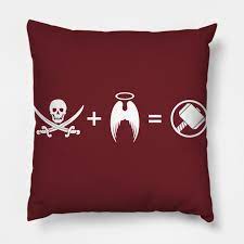 It S Like A Pirate Had A Baby With An Angel Infinity War Pillow Teepublic