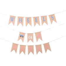 Same thing went for custom baby shower banners. Goer Baby Shower Banner For Party Decorations Wheels Or Pattern Bunting No Diy Ebay