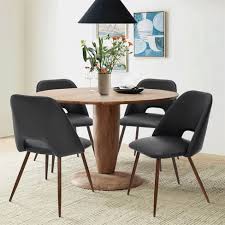 Edwin Black Faux Leather Dining Chairs