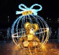 3D Motif Light Large Christmas Lighted Bea for Christmas ...
