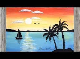 Easy Landscape Painting Using Poster