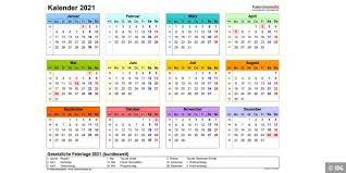 Free 2021 excel calendar template service. Kalender 2021 Gratis Zum Ausdrucken In Vielen Formaten Pc Welt