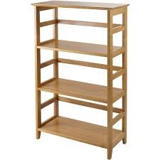 Winsome Wood Stuido 4 Tier Bookshelf Honey Pine Finish Walmart Com Winsome Wood Studio Bookshelf Wooden Bookcase