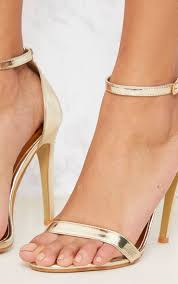 4.4 out of 5 stars. Gold Metallic Heeled Strappy Sandal Prettylittlething Usa