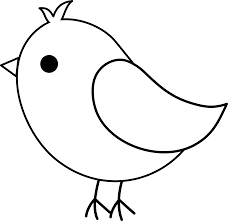 Cute Bird Line Art Free Clip Art Bird Template Bird Coloring Pages Bird Applique