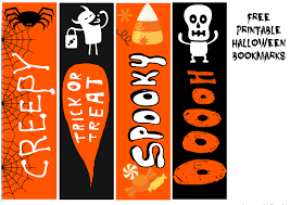Free printable halloween bookmarks for kids to color at halloween parties. Free Printable Halloween Bookmarks Onion Rings Things