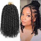 2 Packs Passion Spring Twists Synthetic Crochet Hair Extensions 12 inch 24  strands/pack Ombre Crochet Twist Braids Fiber Fluffy Curly Twist Braiding  Hair Bulk (1B#)