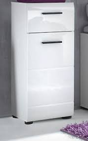 Trendteam smart living badezimmer badkommode kommode schrank amanda 37 x 79 x 31 cm in kopus weiß weiß hochglanz mit viel stauraum. Badschrank Unterschrank Weiss Hochglanz Kommode Bad Badezimmer Mobel Skin 30 X 80 Ebay
