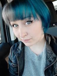 Half Grey Half Blue Fancyfollicles