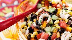 Salade Aux Crevettes Et Aux Haricots Noirs Haricot Haricots Noirs Salade Haricot