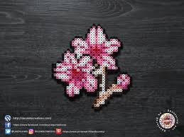 Branche De Sakura Pixel Art Branch Of Sakura Pixel Art Perles A Tisser Animaux Perles Hama Motifs Perler