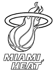 Basketball Miami Heat Baskeball Coloring Page Miami Heat Baskeball Coloring Pagefull Size Imag College Basketball Logos Coloring Pages College Football Logos
