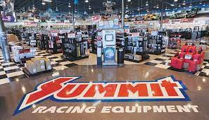 Summit racing equipment is an automotive parts company with four retail stores located in tallmadge, ohio; Summit Racing Equipment Sparks Currie Enterprises