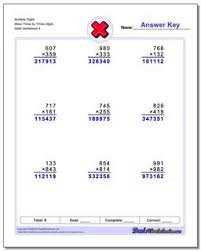 multiplication worksheets multiple digit