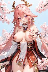 Anime - 1girl 1girl 1girl 1girl ai generated breasts genshin - Anime