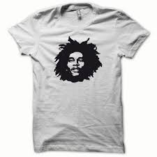 Penned straight from bob marley's trenchtown rock this shirt features a black & white photo of the man himself posing above the left breast pocket. T Shirt Bob Marley Black On White