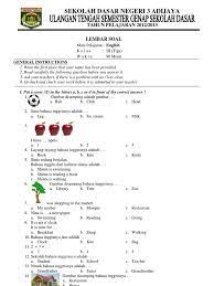 Soal bahasa inggris kelas 3 sd semester 2 kurikulum 2013. Soal Uts Bahasa Inggris Kelas 5 Pada Buku Aktive Learn
