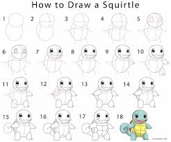 Step 1 step 2 step 3 step 4 step 5 step 6 step 7 step 8 step 9 step. How To Draw Squirtle Step By Step Pictures Cool2bkids Easy Pokemon Drawings Pokemon Drawings Easy Drawings