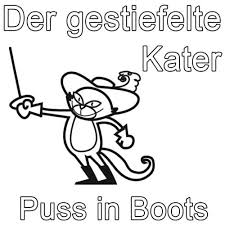 Klicke auf eine der gestiefelte kater malvorlage und drucke die ausmalbilder aus. Kostenlose Malvorlage Englisch Lernen Der Gestiefelte Kater Puss In Boots Zum Ausmalen