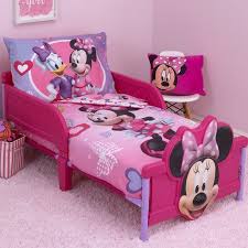 Minnie Mouse Hearts And Bows 4 Piece Toddler Bedding Set Minnie Mouse Bedroom Toddler Bed Set Toddler Bedroom Sets