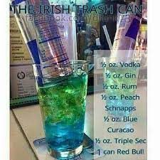 See the full recipe here: Irish Trashcan Sounds Delicious Trashcan Drink Recipe Drinks Alcohol Recipes Alcohol Drink Recipes