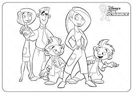 Kim Possible And Family Coloring Pages Family Coloring Pages Disney Coloring Pages Family Coloring