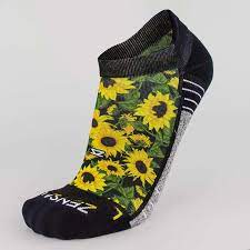 Sunflower Themed Running Socks No Show Marathon Socks Zensah Running Socks No Show Socks Compression Leg Sleeves