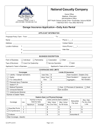 Find auto insurance coverage options, discounts, and more. Garage Insurance Application Daily Auto Rental