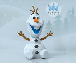 Olaf Papercraft Olaf Frozen Olaf Disney Frozen Diy Craft Christmas Decor Papercraft Christmas Christmas Gift Paper Model 3d Olaf Paper Crafts Paper Toy Disney Frozen Diy