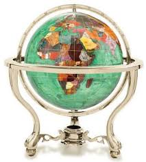 Commander Gemstone World Globe Peridot Green Free Shipping Kids Globe Globe Decor World Globes