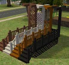 Modthesims Silversong Porch Build Set Updated Placement Info Sims Sims House Porch Lattice