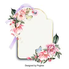 Beautiful Flowers And Leaves Painting The Border Png And Psd Floral Wreath Watercolor Watercolor Flower Background Flower Illustration