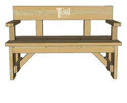 If you want to learn more about building a simple wooden bench, pay attention to the instructions shown make sure the corners are square before inserting the screws, to get a professional result. Diy Wood Bench With Back Plans Her Tool Belt