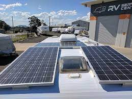 Caravan roof cleaning and solar panels. Caravan Solar Panel Maintenance