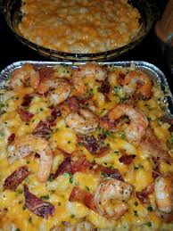 Mac And Cheese With Bacon And Shrimp Food Food Drinks Dessert Recipes